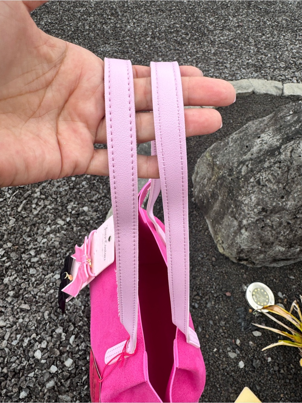 Juicy Couture NWT Hot Pink Tote Bag, Juicy Couture bow & Matching Umbrella Set - Picture 10 of 11
